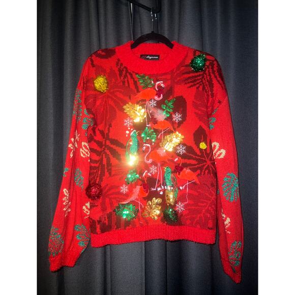 Ugly Christmas Sweater Xmas Size XS Flamingo - Picture 1 of 4